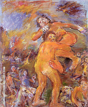 Theseus and Antiope 1958 by Oskar Kokoschka | Oil Painting Reproduction