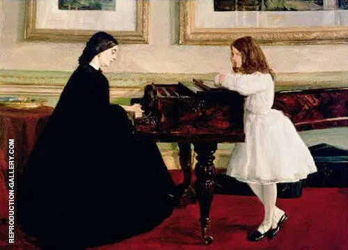 At the Piano 1858 By James McNeill Whistler