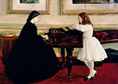 At the Piano 1858 By James McNeill Whistler