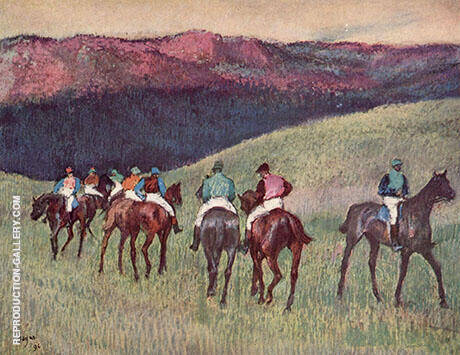 Race Horses in a Landscape 1894 by Edgar Degas | Oil Painting Reproduction