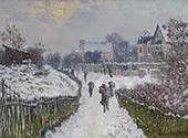 Boulevard St Denis Argentueil in Winter 1875 By Claude Monet