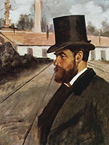 Henri Rouart in Front of His Factory 1875 By Edgar Degas