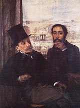 The Artist and His Friend Evariste de Valernes 1865 By Edgar Degas