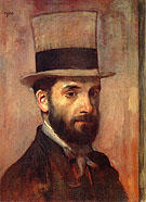 Portrait of Leon Bonnat By Edgar Degas