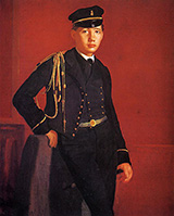 Achille De Gas in the Uniform of a Cadet By Edgar Degas