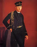Achille De Gas in the Uniform of a Cadet By Edgar Degas