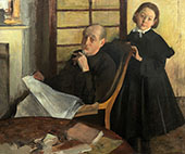 Henri De Gas and his Niece Luicie De Gas 1876 By Edgar Degas
