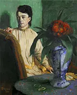 Woman with the Oriental Vase 1872 By Edgar Degas