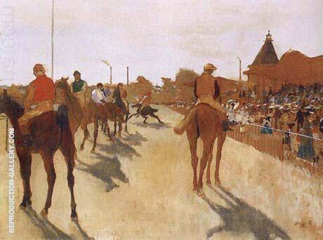 Racehorses Before The Stands 1866 Oil Painting Reproduction racehorses-before-the-stands-1866-oil-painting-reproduction