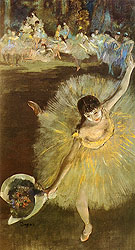 Dancer with Bouquet of Flowers By Edgar Degas
