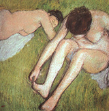 Two Bathers on the Grass 1896 By Edgar Degas