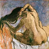 Woman Combing Her Hair 1897 By Edgar Degas