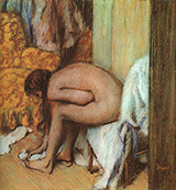 After the Bath Woman Drying Her Feet By Edgar Degas