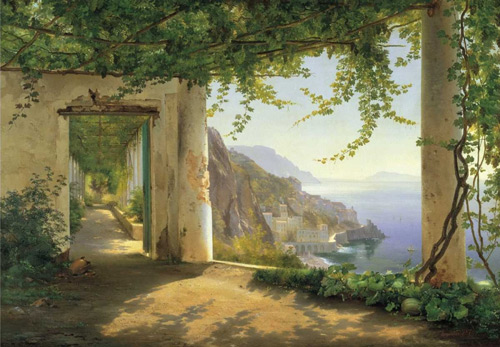 View to the Amalfi Coast | Oil Painting Reproduction