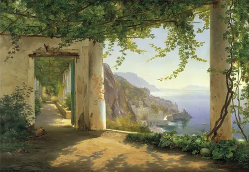 View to the Amalfi Coast By Carl Frederik Aagaard