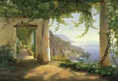View to the Amalfi Coast By Carl Frederik Aagaard