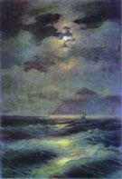 View of the Sea by Moonlight. 1878 By Ivan Aivazovsky