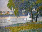 La Seine a Courbevoie La Grande Jatte By Charles Angrand