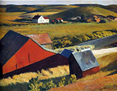 Cobbs Barns and Distant House 1930 By Edward Hopper