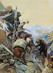 Disputed Trail 1908 By Charles M Russell