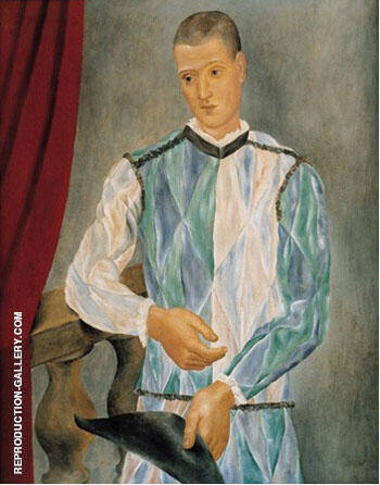 Harlequin 1917 by Pablo Picasso | Oil Painting Reproduction