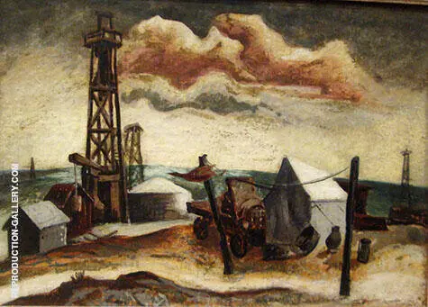 Camp with Oil By Jackson Pollock (Inspired By)