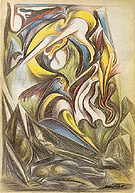 Untitled From Sketchbook 1938 By Jackson Pollock (Inspired By)