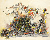 War 1947 By Jackson Pollock (Inspired By)