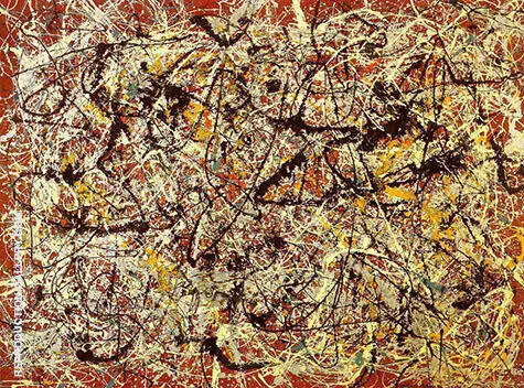 Mural on Indian Red Ground, 1950 By Jackson Pollock (Inspired By)