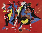 Red and Blue 1946 By Jackson Pollock (Inspired By)