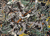 Untitled Green Silver c1949 By Jackson Pollock (Inspired By)