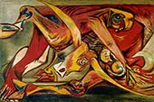 Man Bull Bird 1938 By Jackson Pollock (Inspired By)