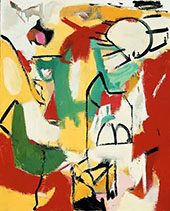Black on Green Red and Yellow 1948 By Franz Kline