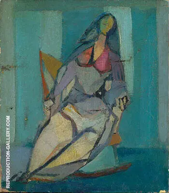 Woman in a Rocker c1945 By Franz Kline