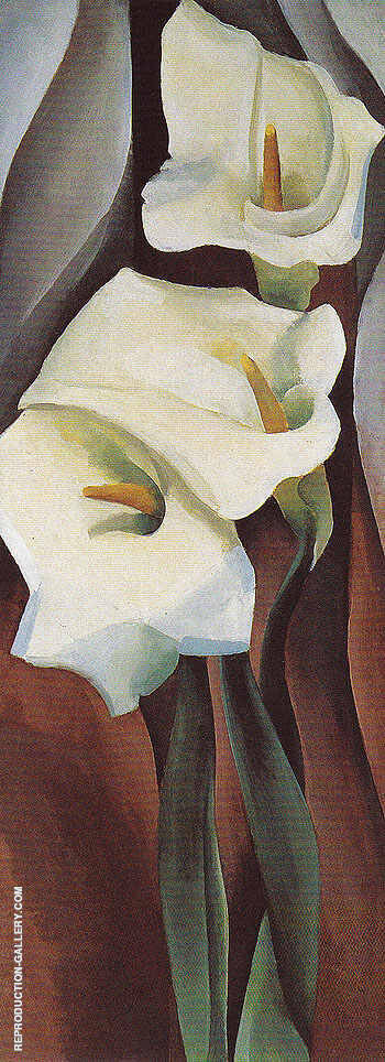 Calla Lilies 1924 460 by Georgia O'Keeffe | Oil Painting Reproduction