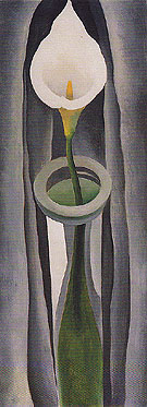 Calla Lilies In Tall Glass 1923 No 1 By Georgia O'Keeffe