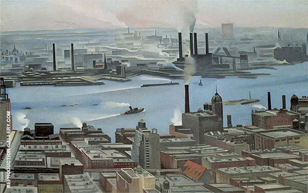 East River From Both Story Of Shelton Hotel 1928 By Georgia O'Keeffe
