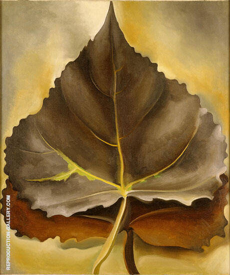 Grey and Brown Leaves 1929 by Georgia O'Keeffe | Oil Painting Reproduction