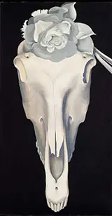 Horses Skull On Black 1931 A By Georgia O'Keeffe