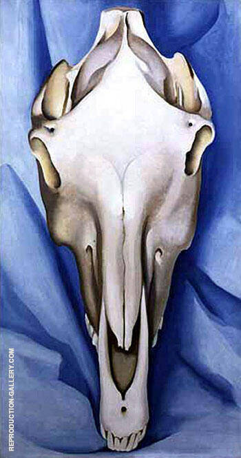 Horses Skull On Blue 1931 B | Oil Painting Reproduction