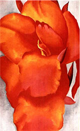 Red Canna Flame Colored Canna c1924 By Georgia O'Keeffe