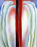 Red Lines Blue And Red Lines 1923 By Georgia O'Keeffe