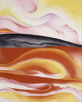 Red Yellow and Black Streak Red To Black 1924 By Georgia O'Keeffe