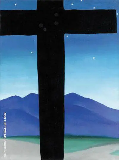 Black Cross with Stars and Blue 1929 By Georgia O'Keeffe