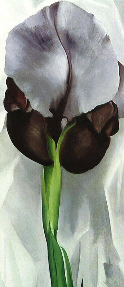 Dark Iris1927 No 1 by Georgia O'Keeffe | Oil Painting Reproduction