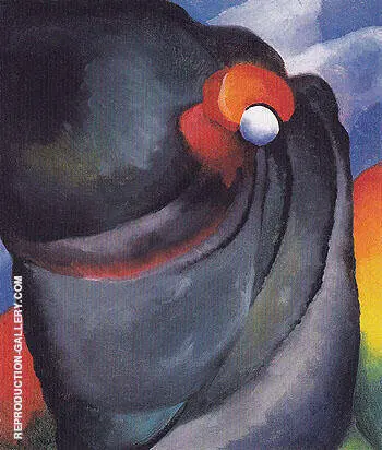 Lake George Coat and Red 1919 By Georgia O'Keeffe