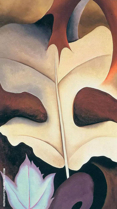 Leaf Motif 1924 No 1 by Georgia O'Keeffe | Oil Painting Reproduction