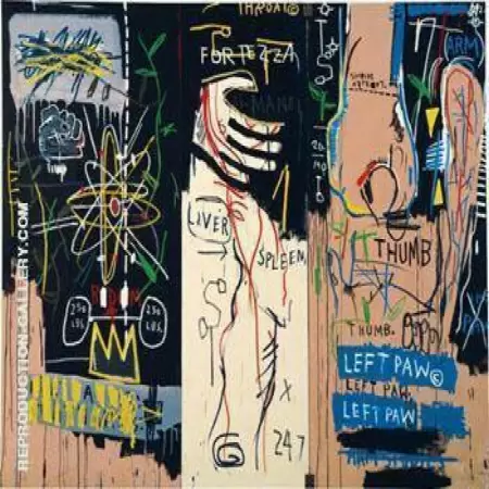 Meats for the Public B by Jean-Michel-Basquiat | Oil Painting Reproduction
