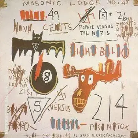 Television and Cruelty to Animals 1983 By Jean-Michel-Basquiat