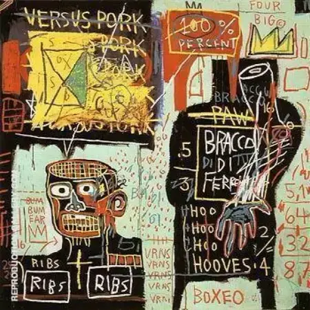 The Italian Version of Popeye has No Pork in His Diet 1982 By Jean-Michel-Basquiat
